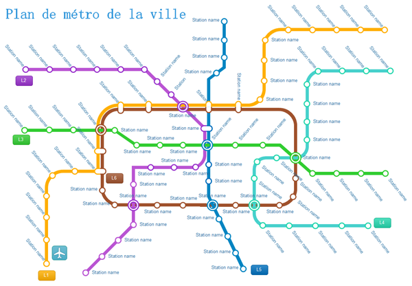 Plan de métro de la ville