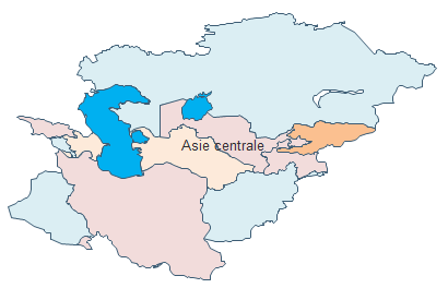 Carte géographique - Asie centrale