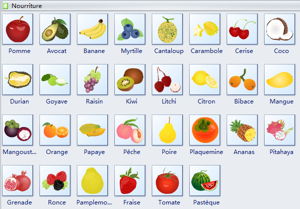 Symboles d'aliments