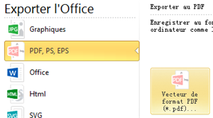 Exporter à Vecteur de format Pdf