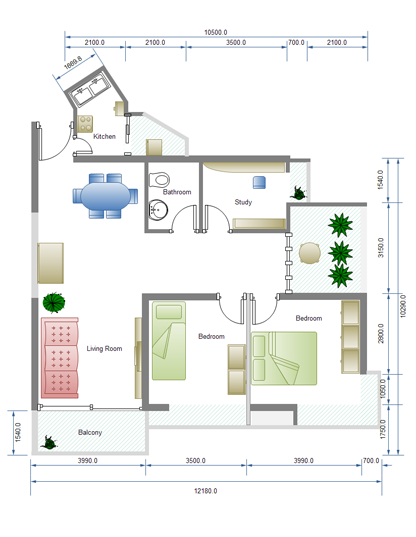 Exemple de création de plan d'étage