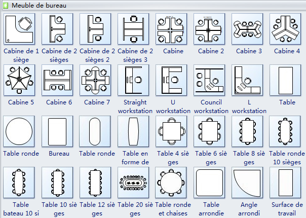 Symboles pour le plan de construction