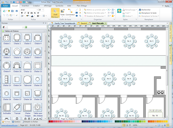 Logiciel pour dessiner plan de salle