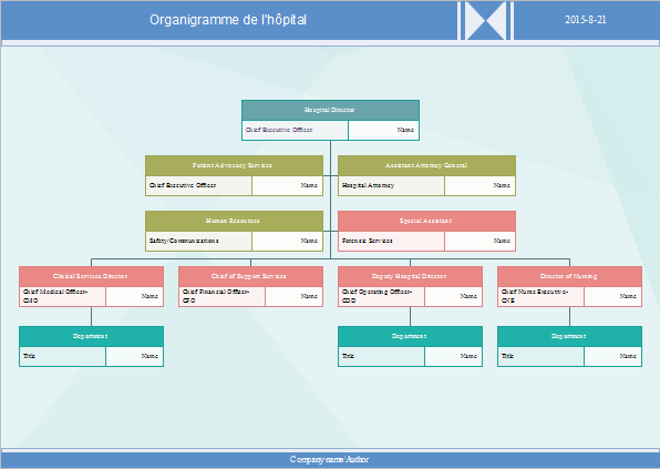 Exemple d'organigramme de l'hôpital