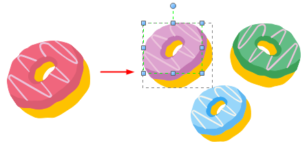 Changer la couleur d'élément d'infographie d'aliment