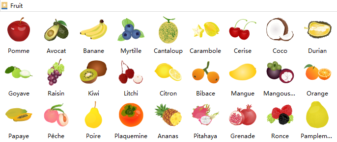 éléments d'infographie d'aliment 2