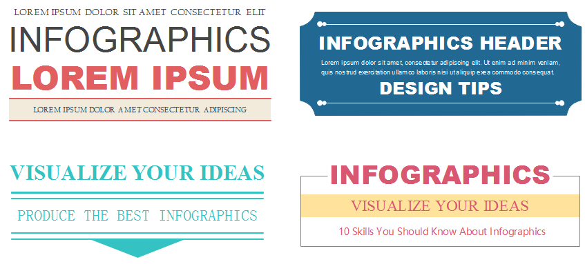 Plice d'en-tête d'infographie