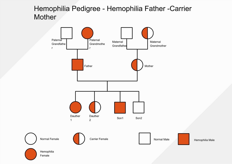 hemophilia genogram