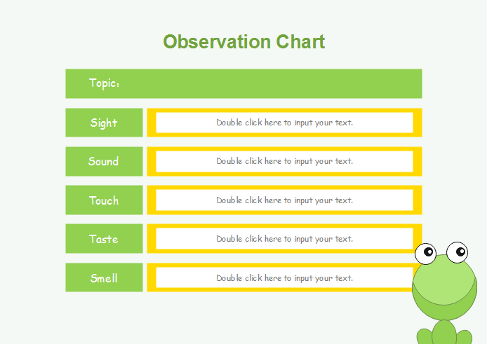 Observation Chart Template For Science