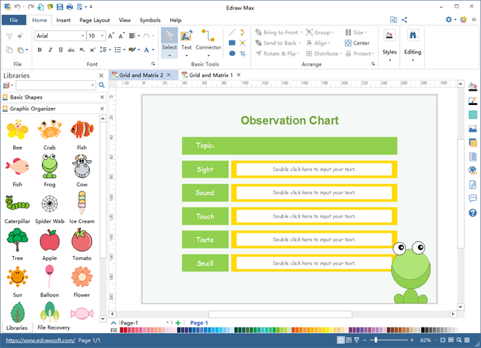 Grid and Matrix Graphic Organizer Maker