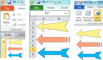 Conectores de flecha para Word, Excel y PowerPoint