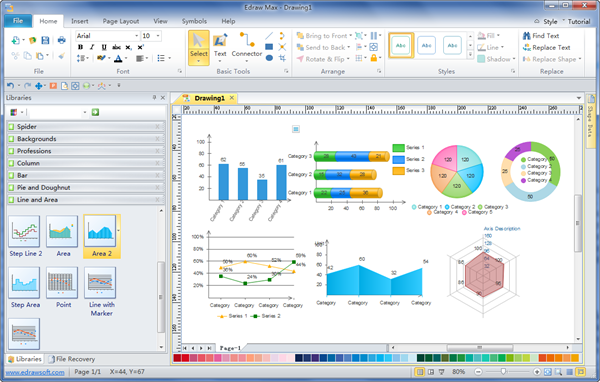 Visualisation interface diagramme de EdrawMax