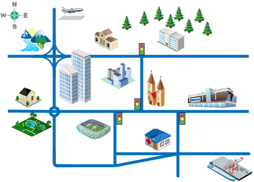 Mapa de posición de la oficina