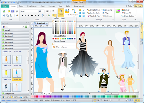 Fashion Design Software Edraw Max Makes Fashion Design Easier