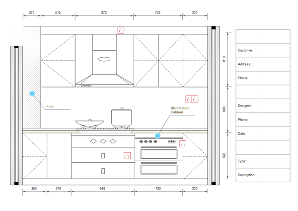 Examples of Kitchen Elevation - Edraw