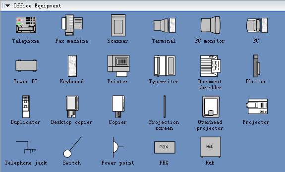 Symbols for Building Plan - Office Equipment