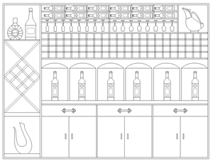 Exemple d'élévation de cave à vin