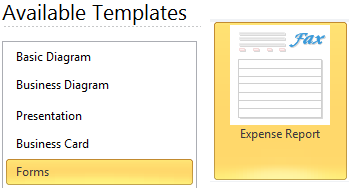 start expense form