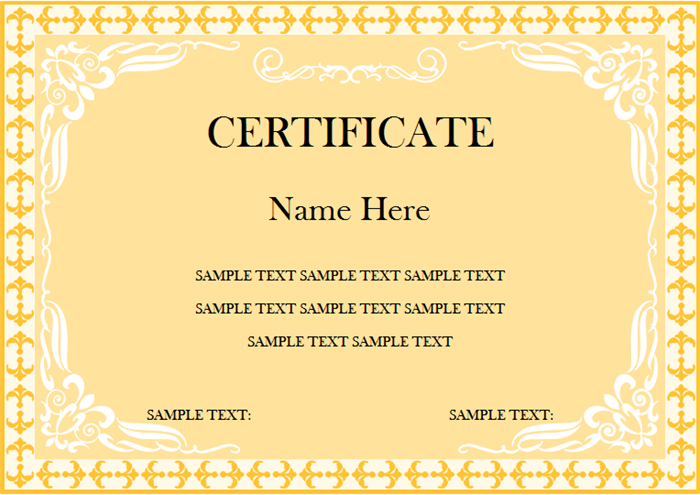 Award Certificate Template