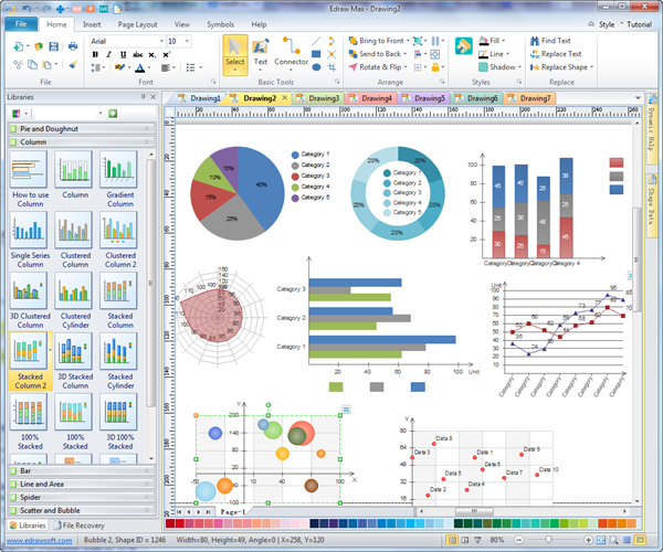 Umfragebericht Diagramm Software