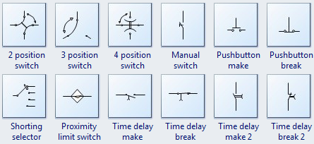 More Switch Symbols Relay Symbols