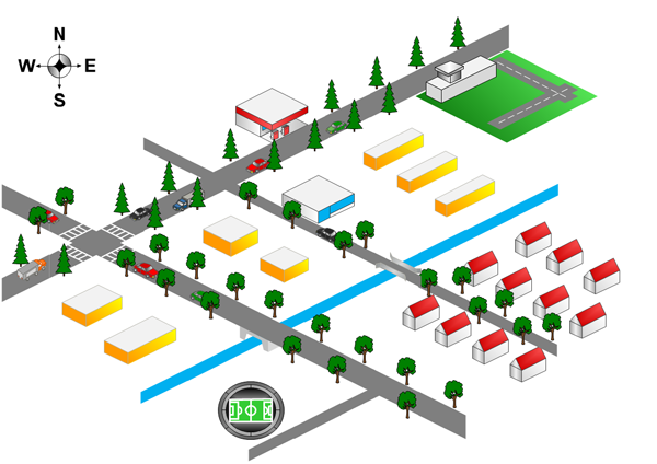 Carte directionnelle 3D