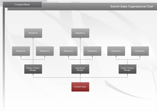 Organigrama de ventas de Summit