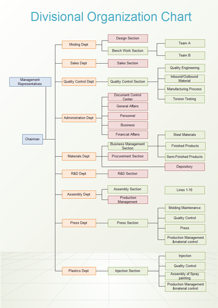 Divisional Structure Organization Chart