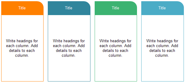 Four Column Chart Graphic Organizer