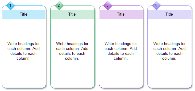 Four Column Chart Template