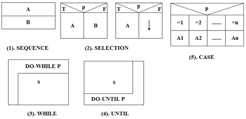 Five Basic Control Structures of N-S Diagram