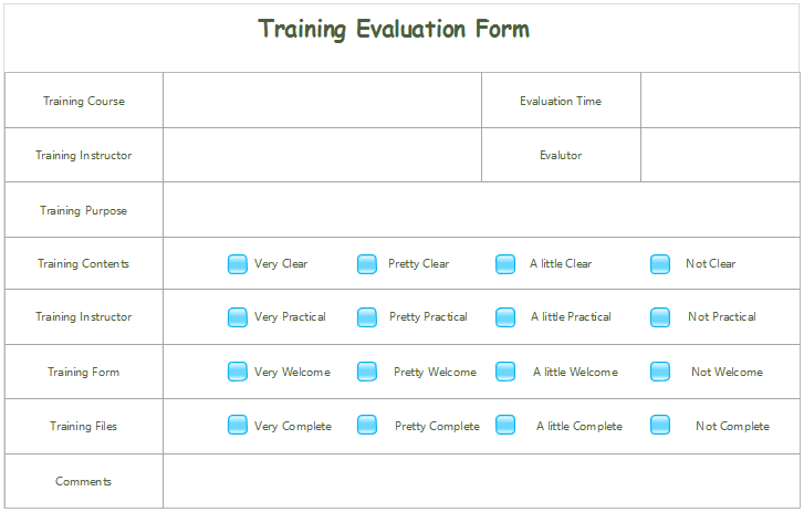 Training Evaluation Form