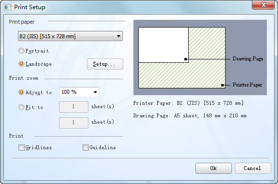 How to print a large flowchart