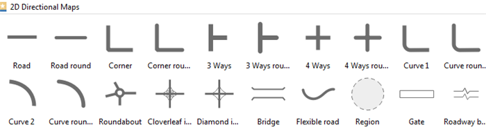 2d directional map symbols