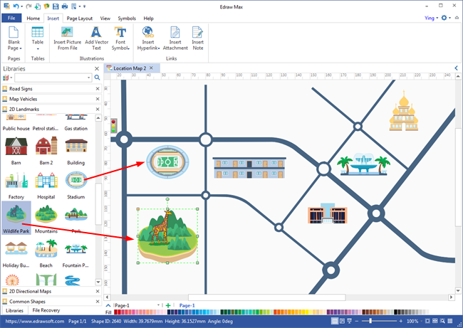 Add Location Map Shapes