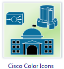 Iconos de colores de Cisco