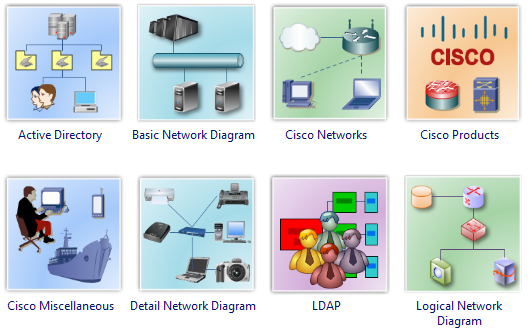 Draw Network with Network Diagram Templates