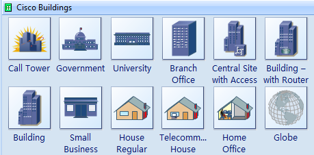 Iconos de edificios Cisco