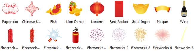 New Year Card Symbols