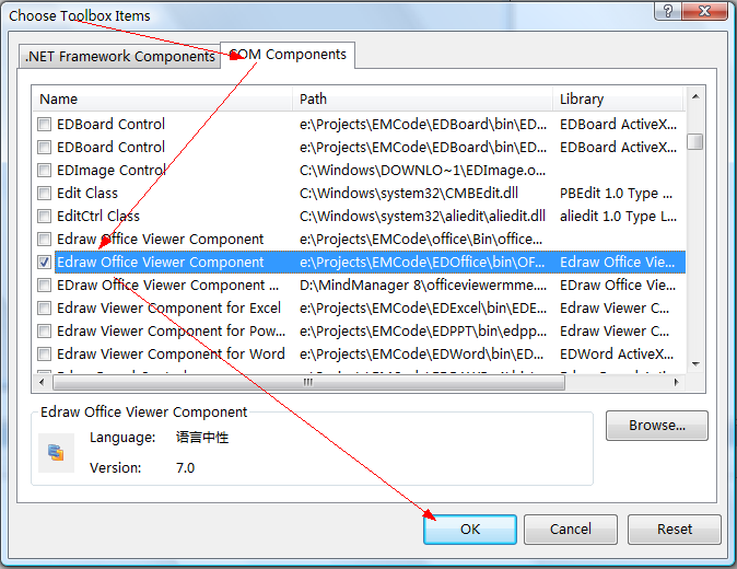 add office viewer component