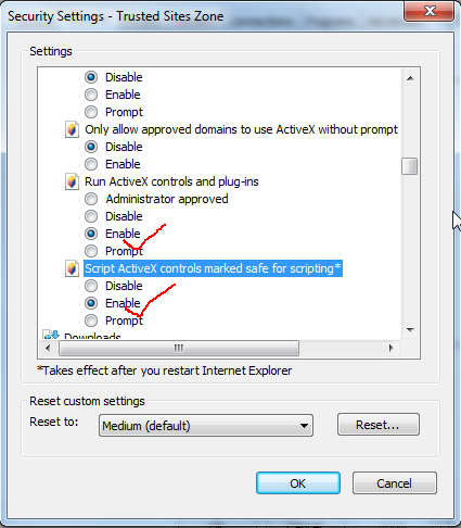 Run ActiveX Control and plug-ins