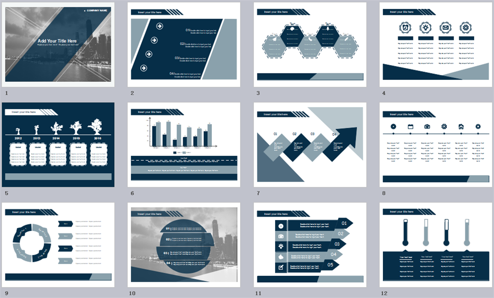 Dark Color PowerPoint Template 