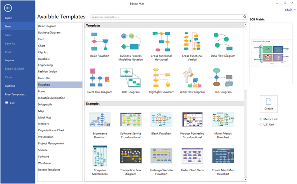 edraw max interface windows