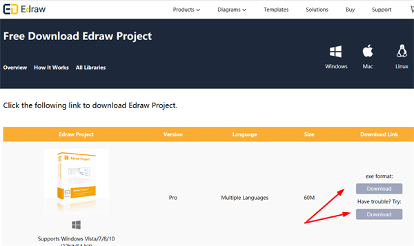 safe download Edraw Project