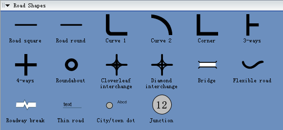 2D Directional Map - Road Shapes