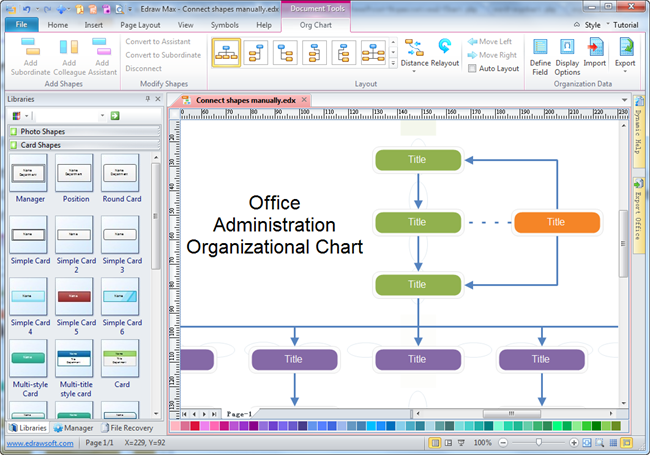 Office Organizational Chart Template