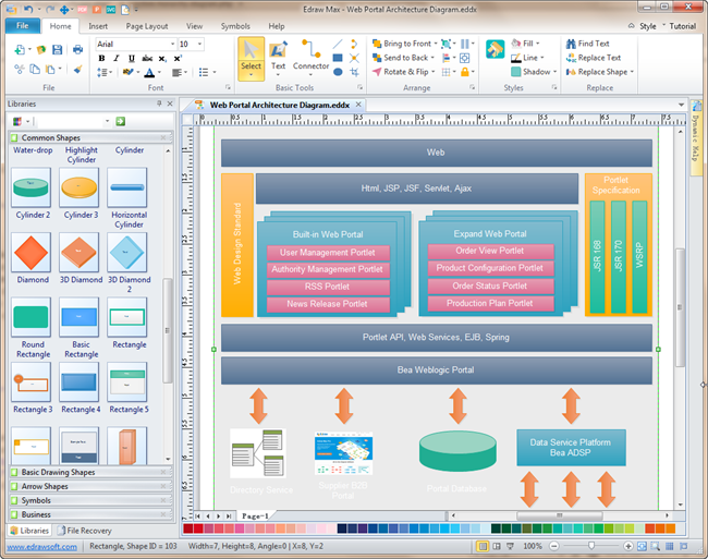 Einfache Architektur Diagramm Software