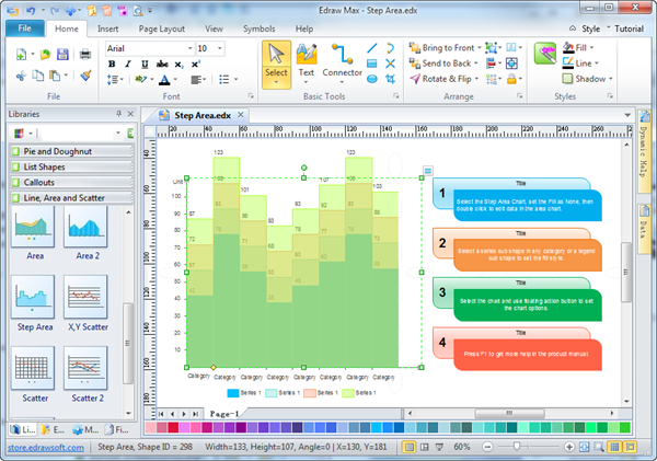 Area Graph Charting Software