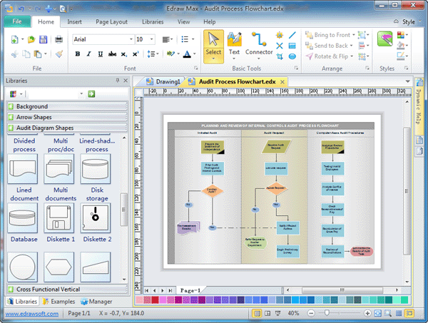 Software de diagrama de auditoría