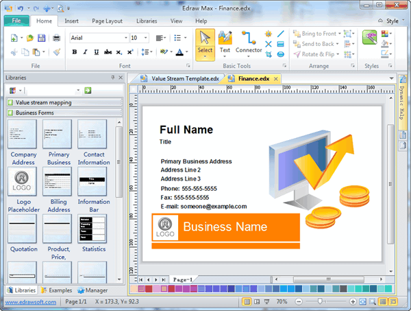 business card software free download